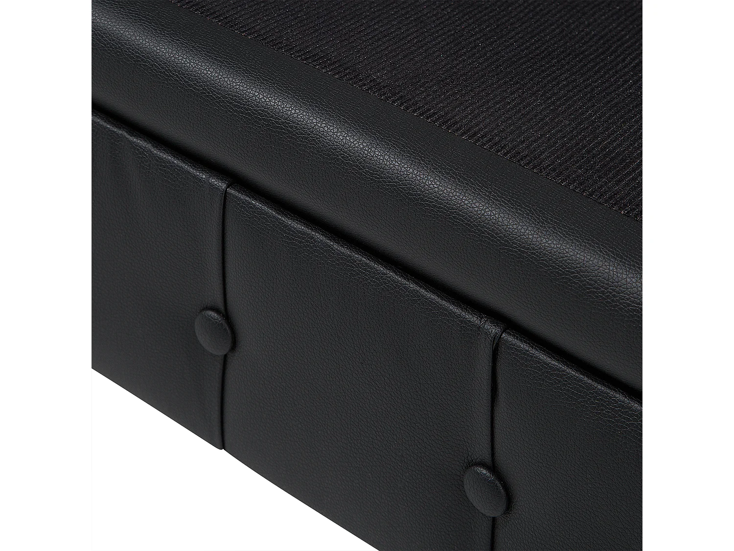 Fauteuil CHESTERFIELD Cuir PU Noir