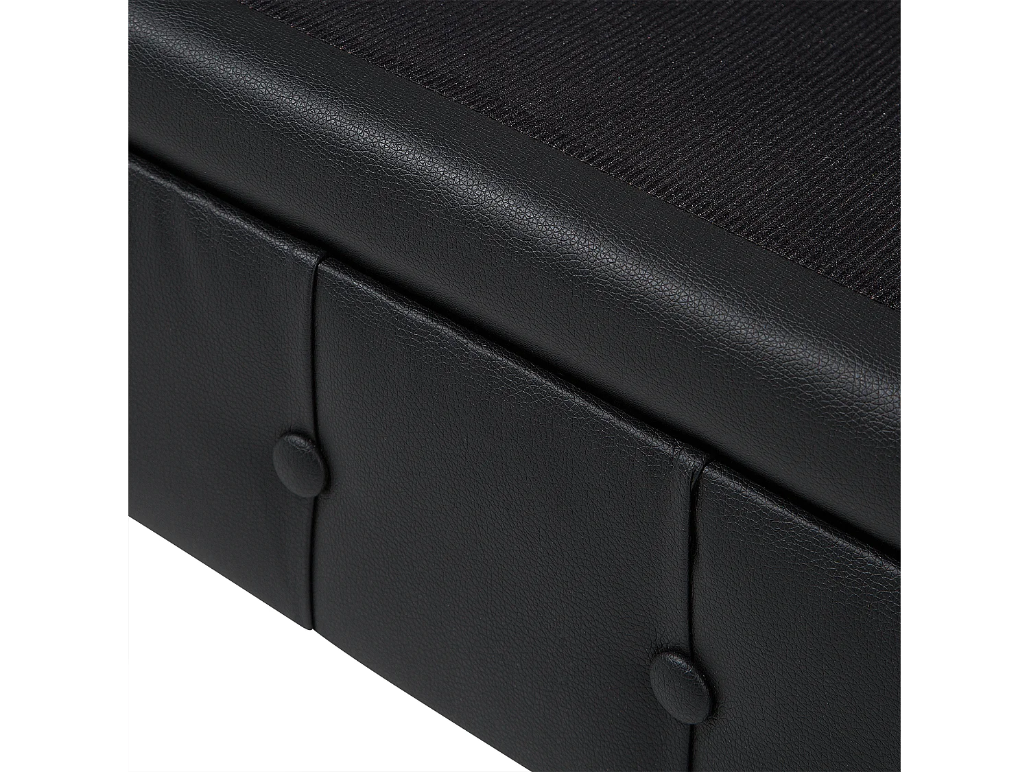 Fauteuil CHESTERFIELD Cuir PU Noir