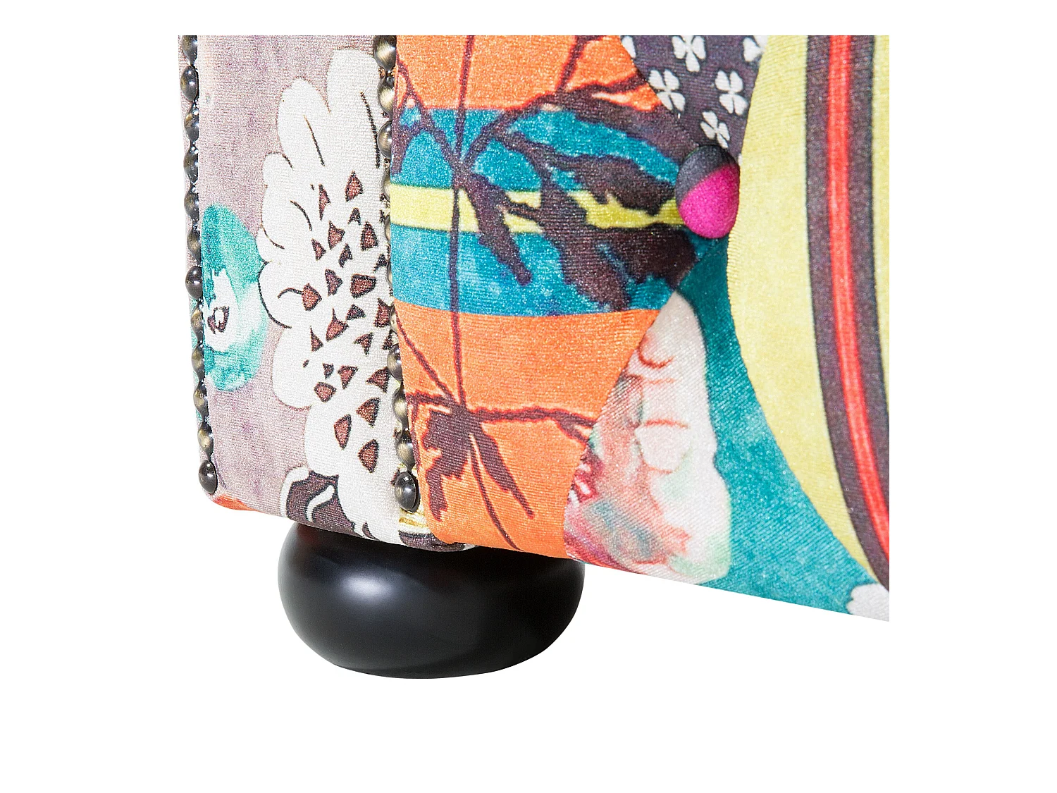 Sessel englischer Stil Polsterbezug Patchwork bunt grün gelb Chesterfield