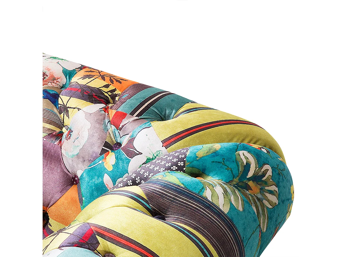 Fauteuil CHESTERFIELD Stof Lichtgroen