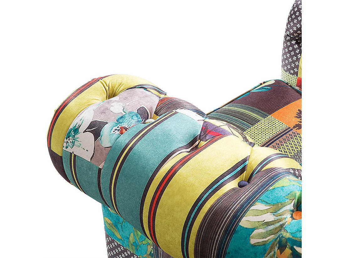 Fauteuil CHESTERFIELD Stof Lichtgroen