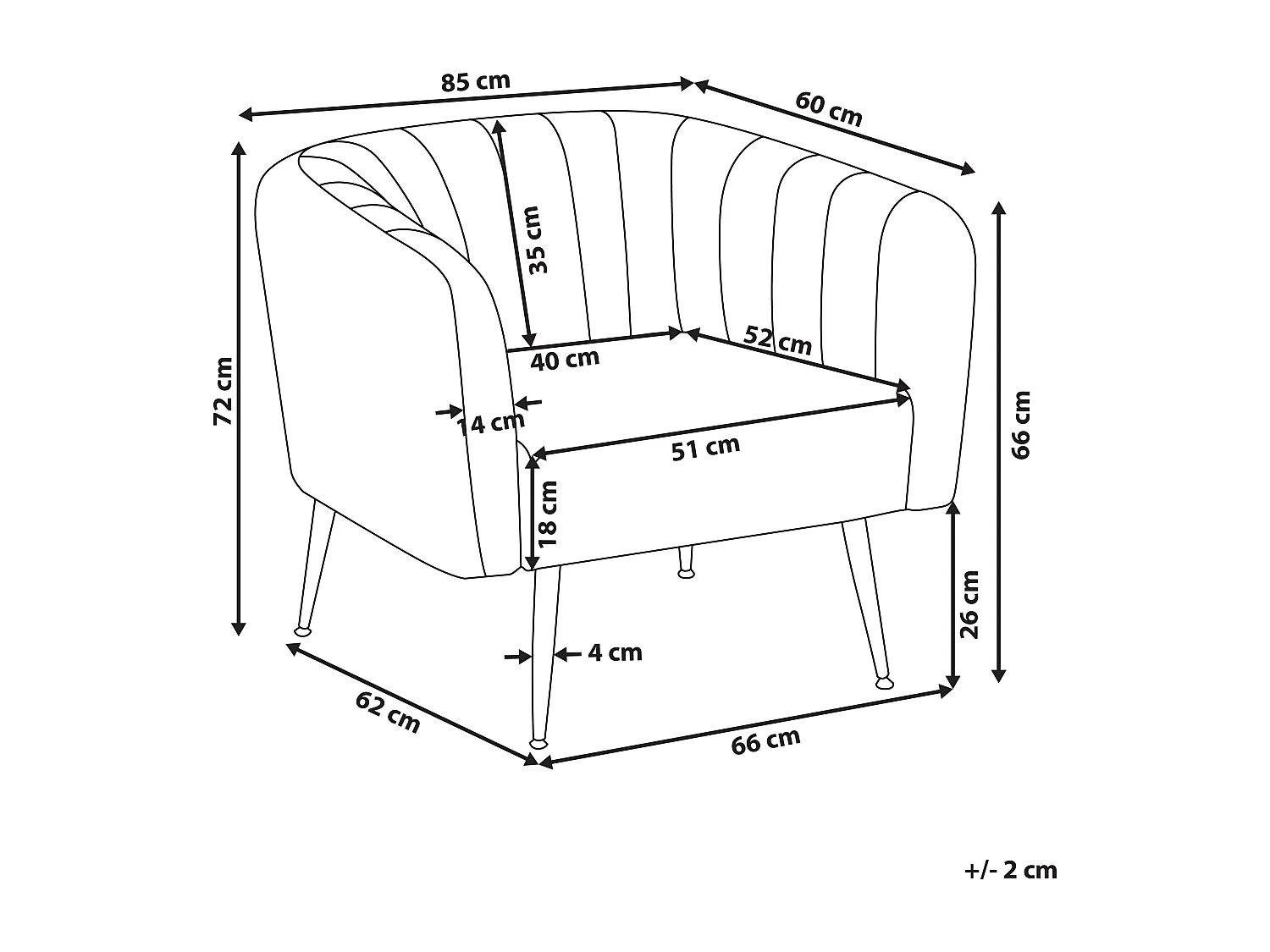Fauteuil LACONIA Fluweel Donkergroen