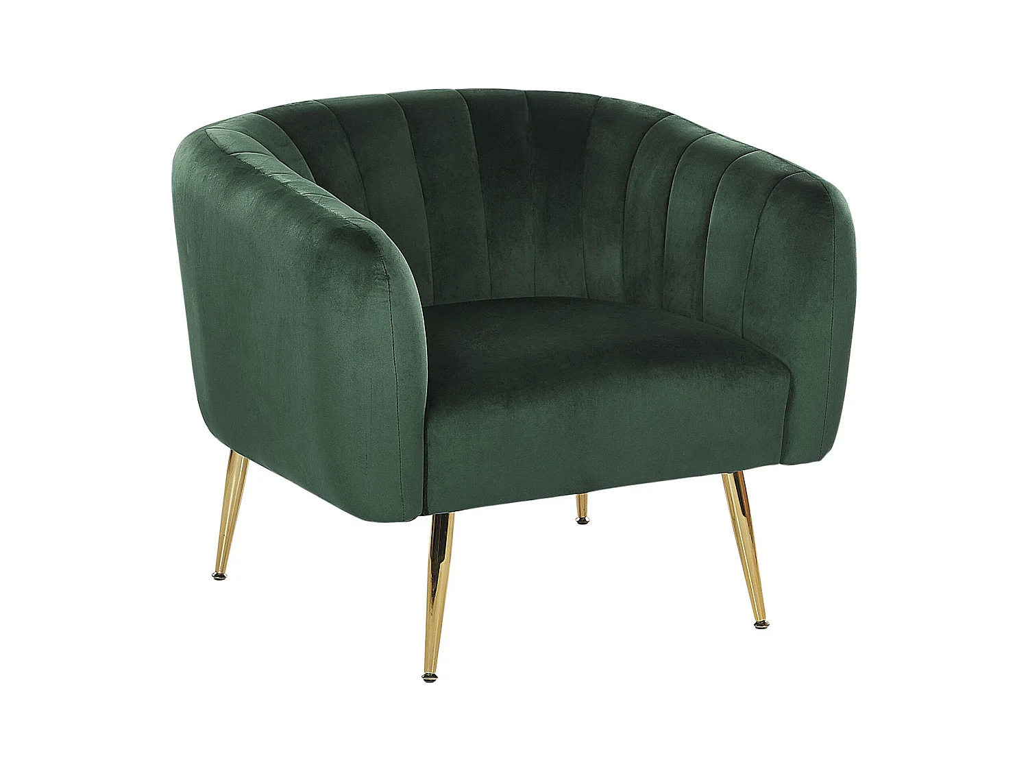 Fauteuil LACONIA Velours Vert foncé