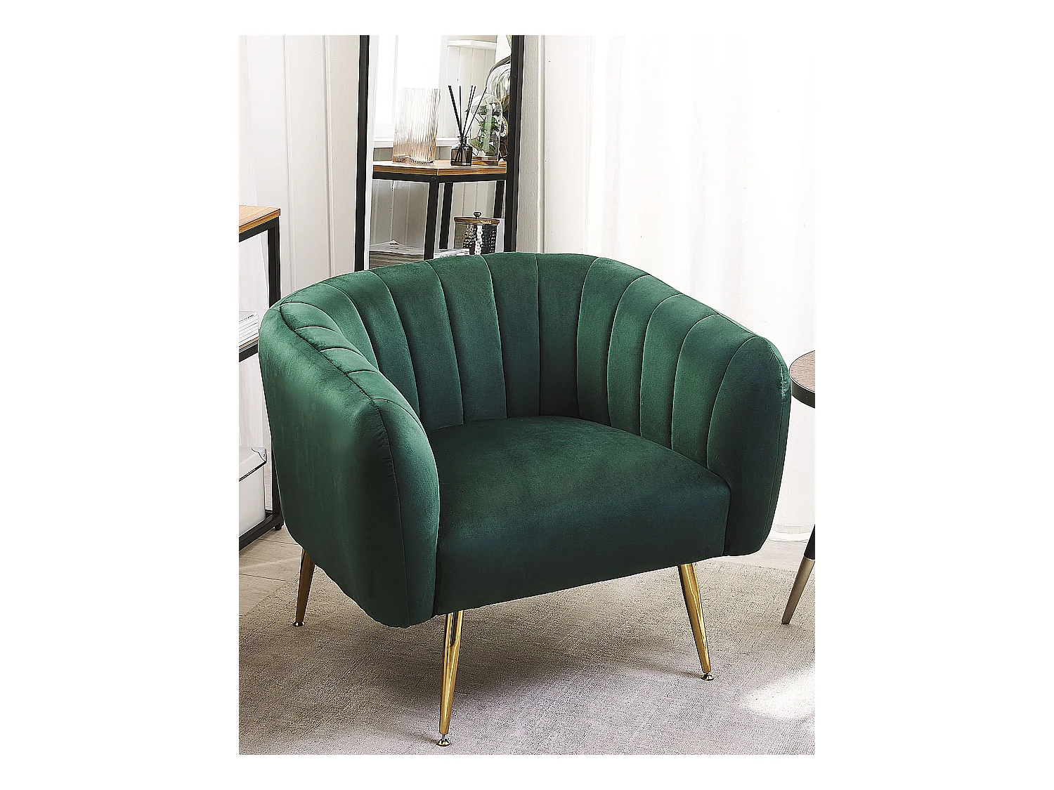 Poltrona LACONIA Velluto Verde scuro