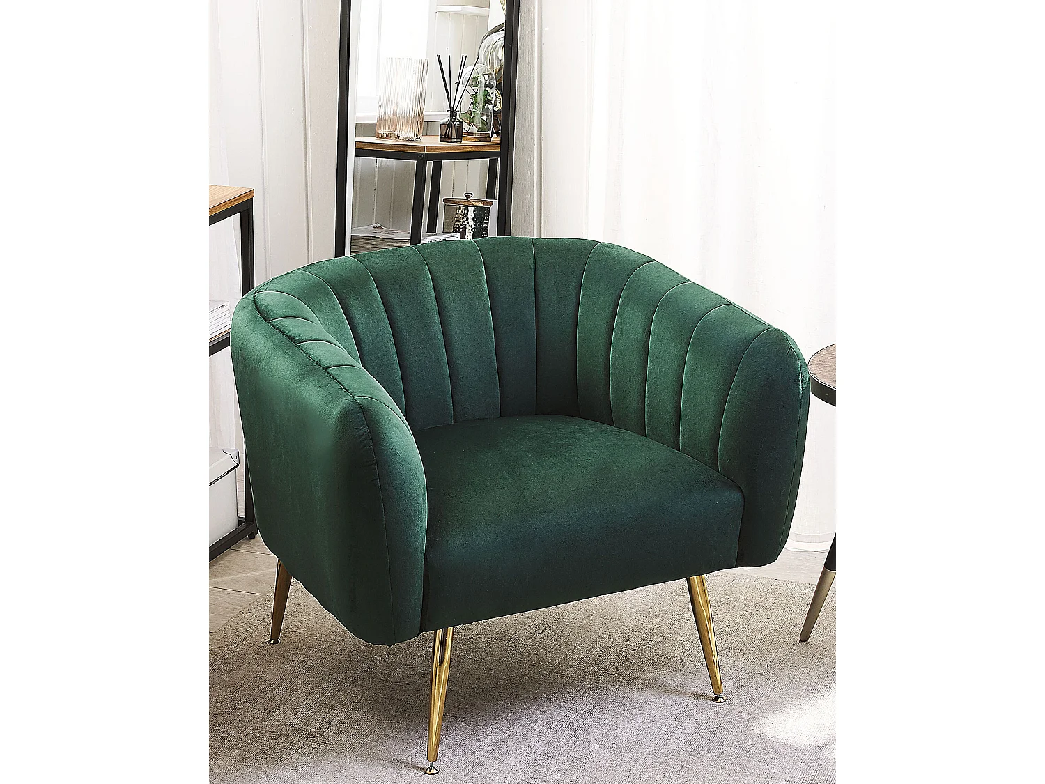 Poltrona LACONIA Veludo Verde escuro