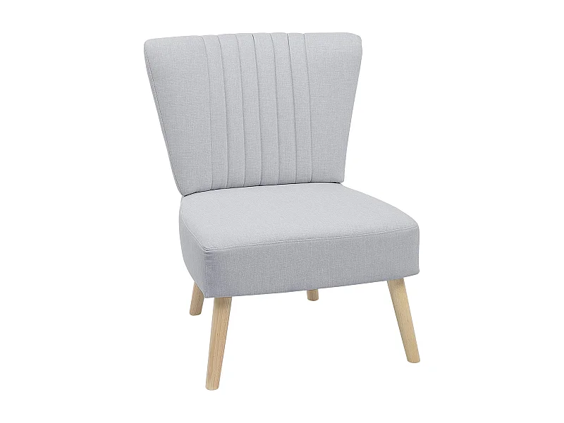 Bequemer Sessel im Retro Stil Polstrbezug grau Vaasa