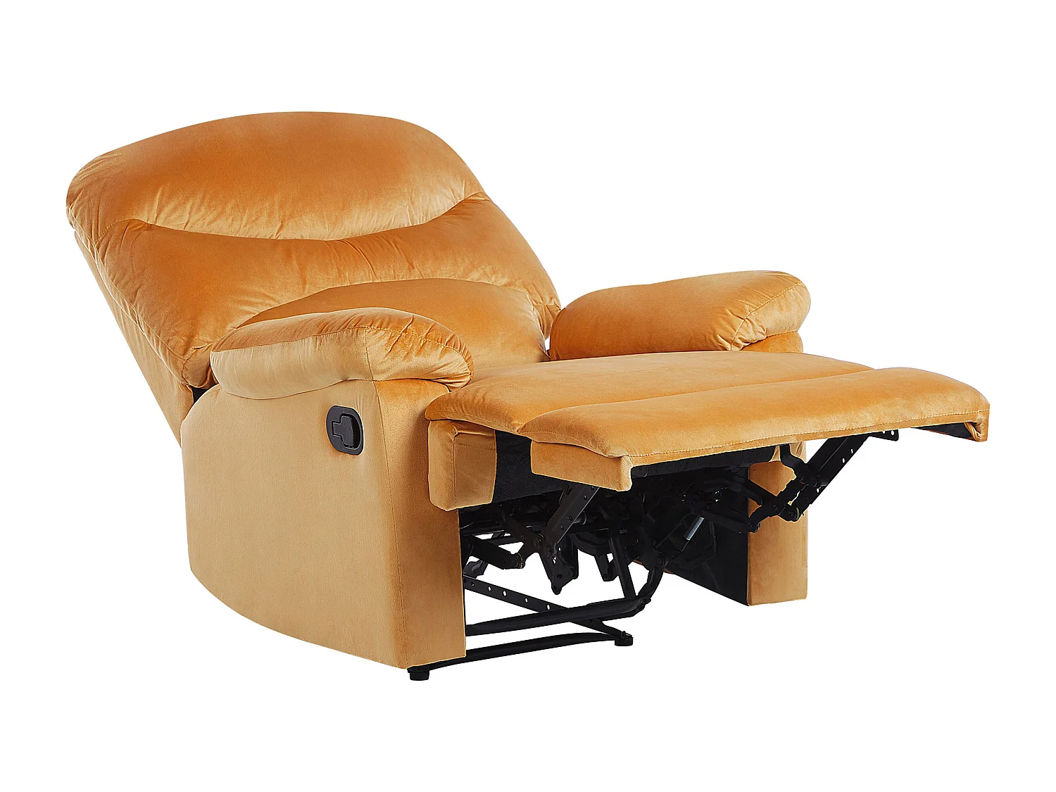 Fauteuil inclinable ESLOV Repose-pieds inclus Velours Moutarde