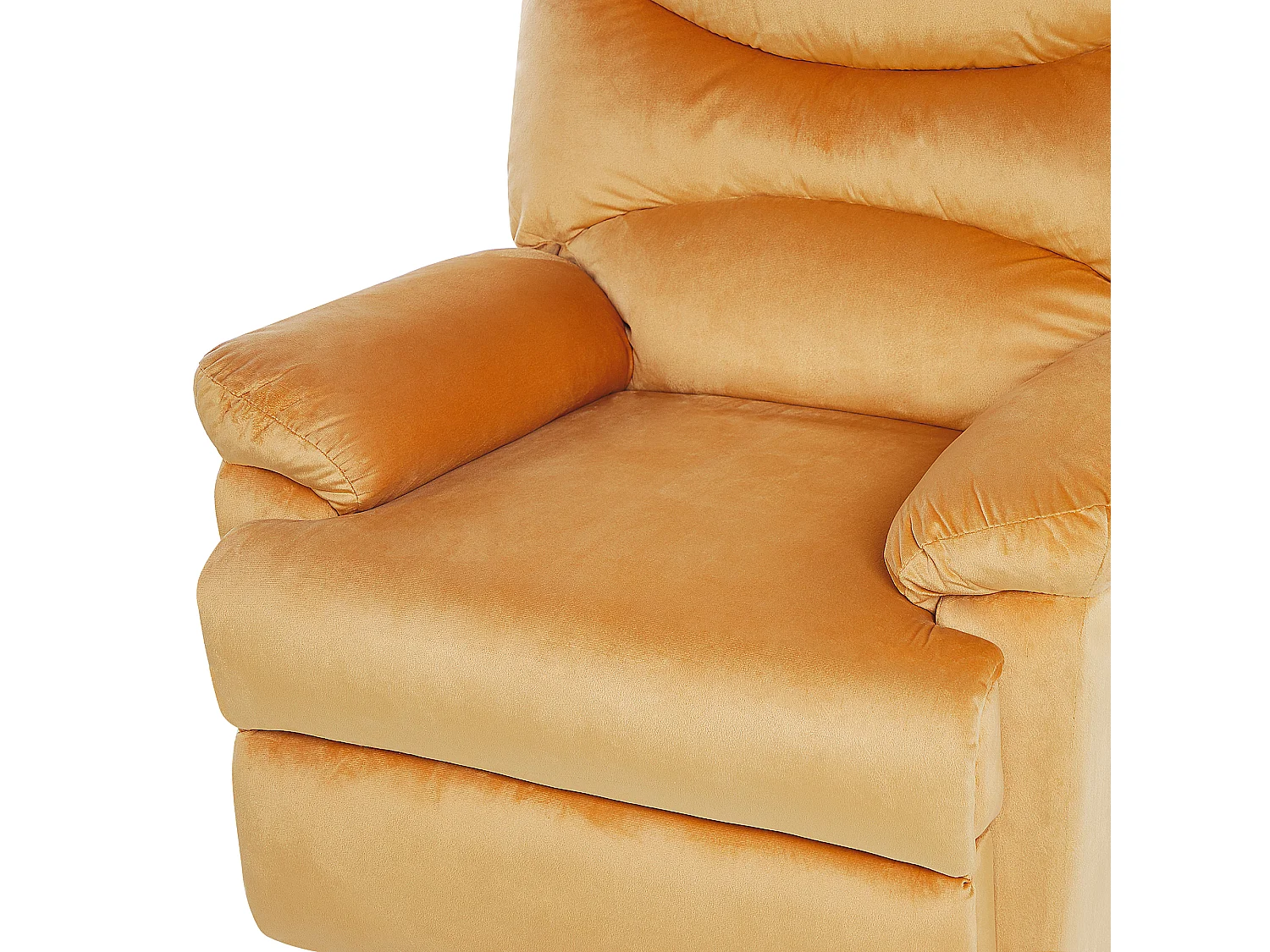 Fauteuil inclinable ESLOV Repose-pieds inclus Velours Moutarde