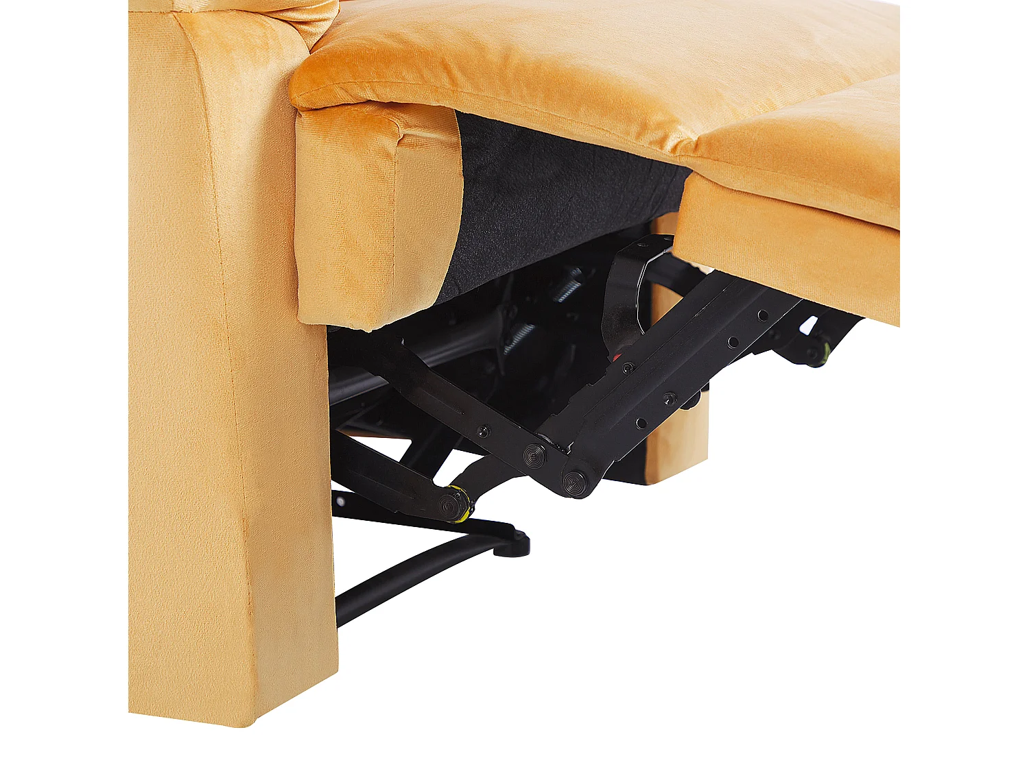 Fauteuil inclinable ESLOV Repose-pieds inclus Velours Moutarde