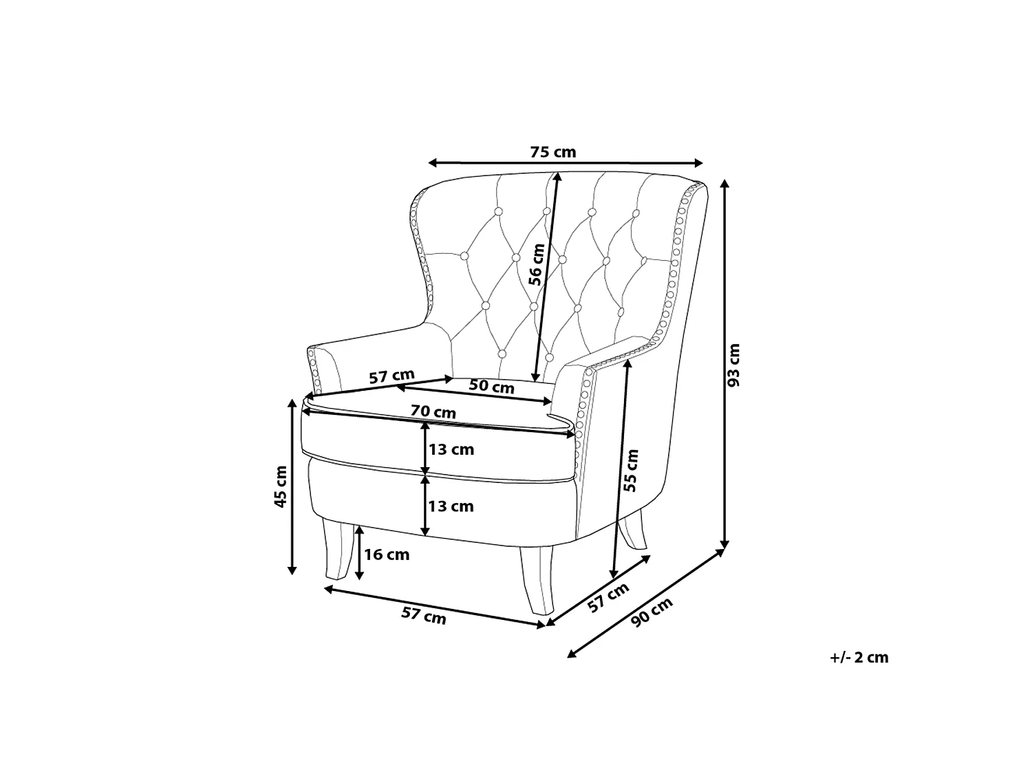 Fauteuil VIBORG II Stof Beige