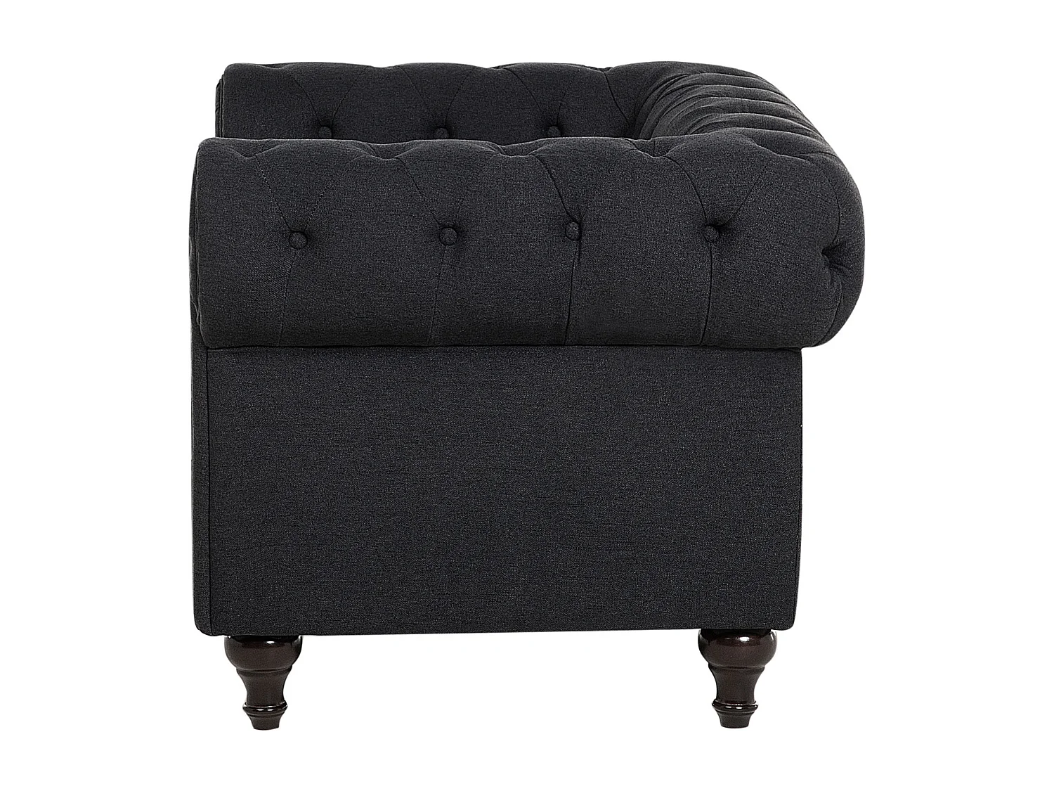 Fauteuil CHESTERFIELD Stof Grafietgrijs