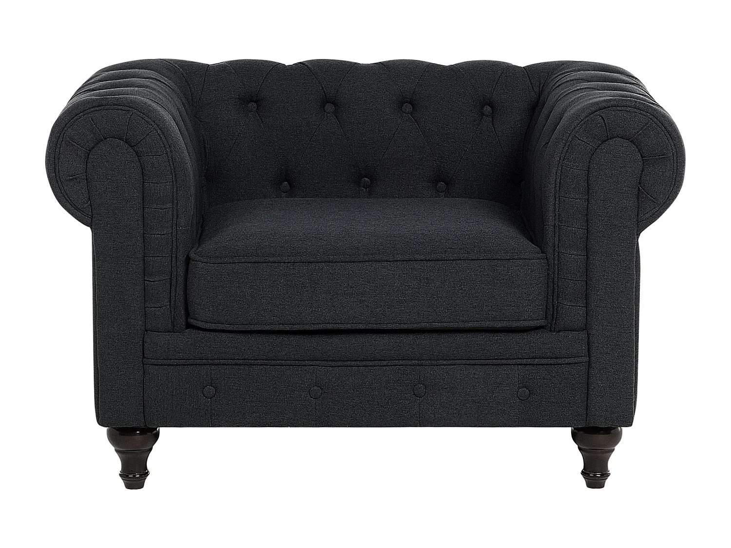 Fauteuil CHESTERFIELD Tissu Gris graphite