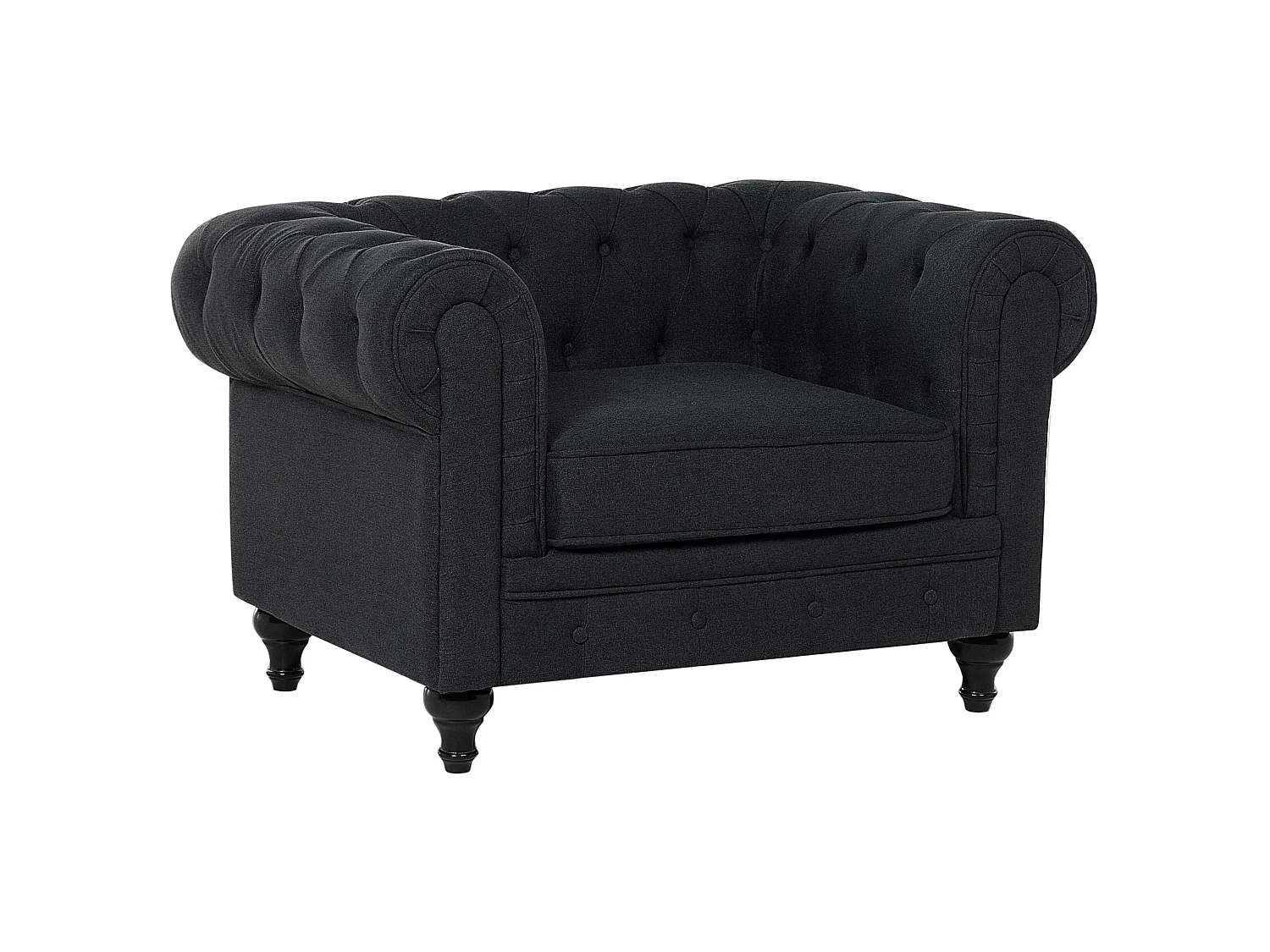 Fauteuil CHESTERFIELD Tissu Gris graphite