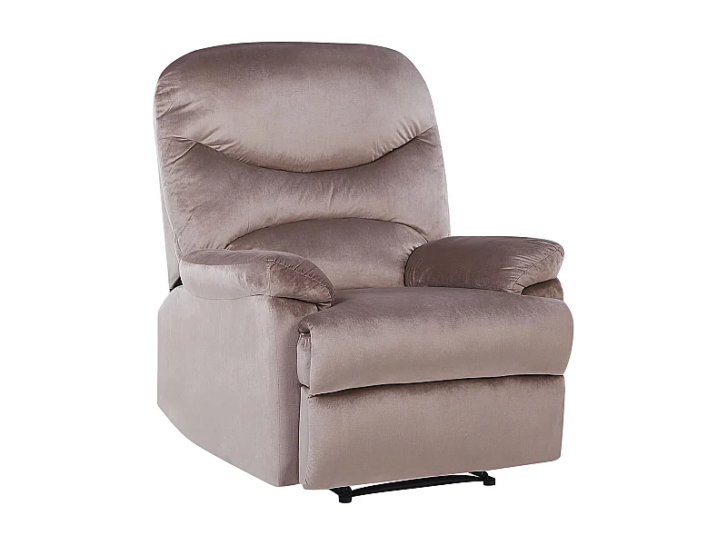 Retro Sessel Samtstoff taupe manuell verstellbar Eslov