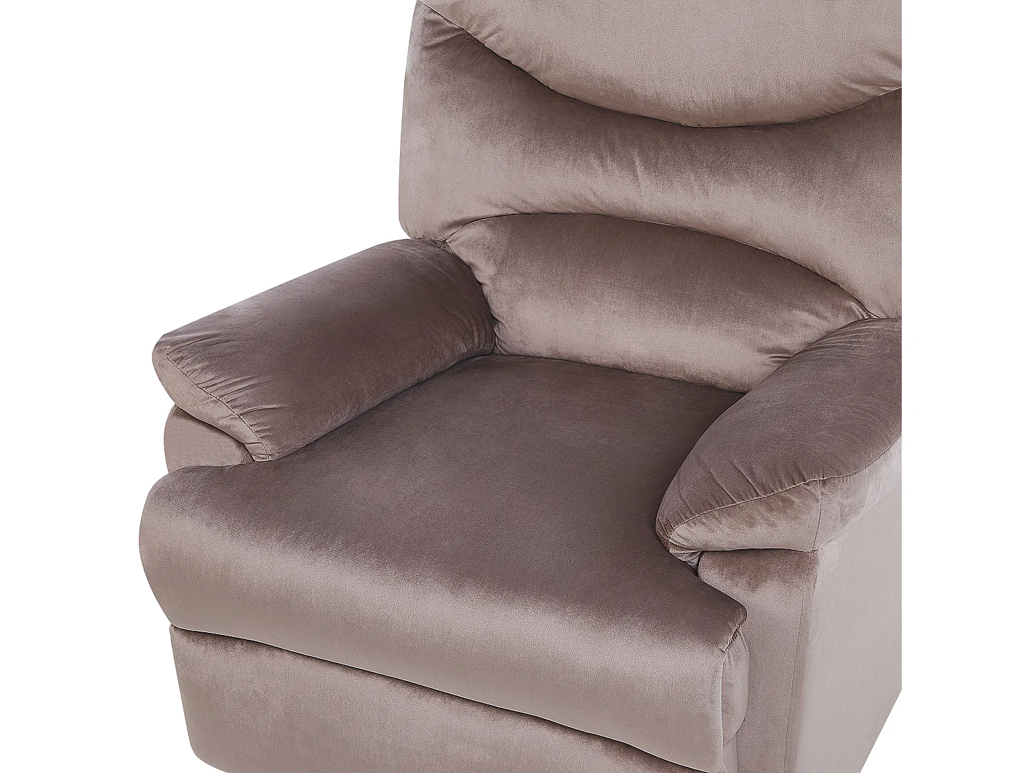 Fauteuil inclinable ESLOV Repose-pieds inclus Velours Taupe Beige