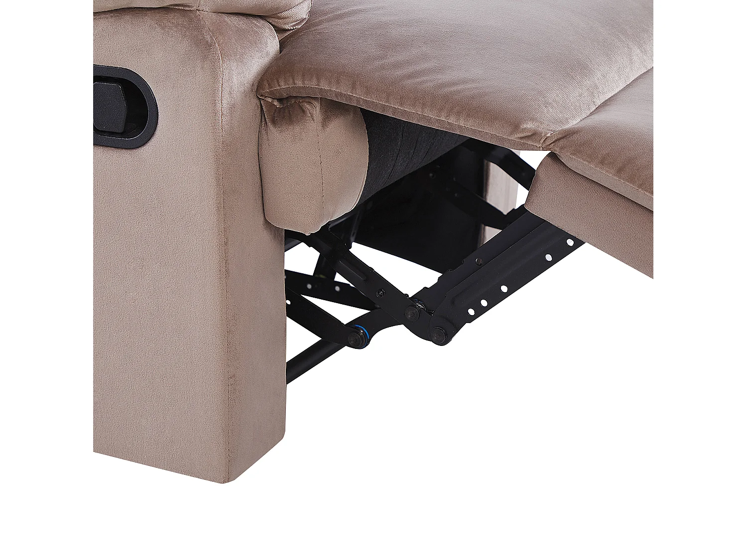 Fauteuil inclinable ESLOV Repose-pieds inclus Velours Taupe Beige