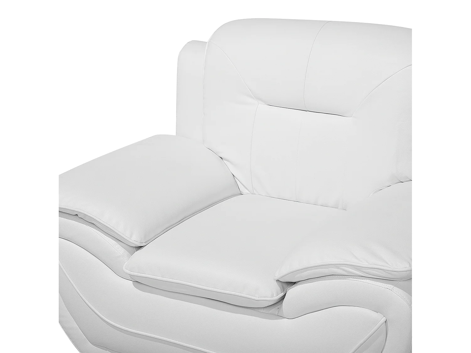 Fauteuil LEIRA Cuir PU Blanc