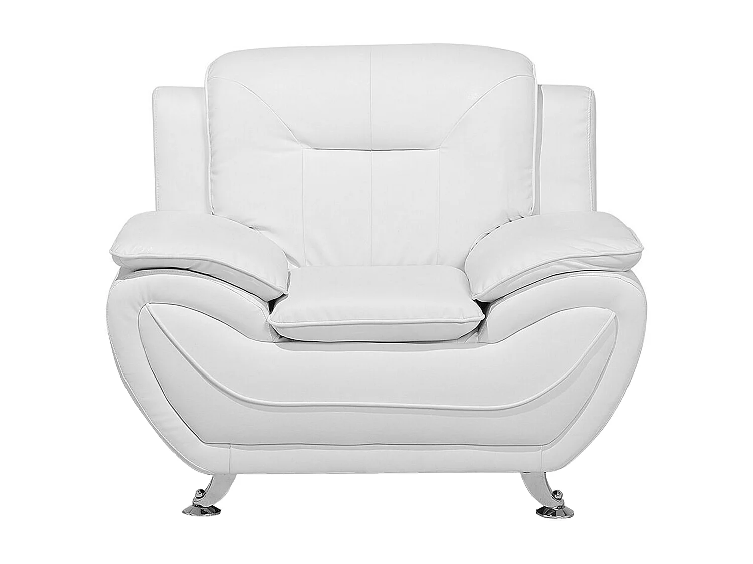 Fauteuil LEIRA Cuir PU Blanc