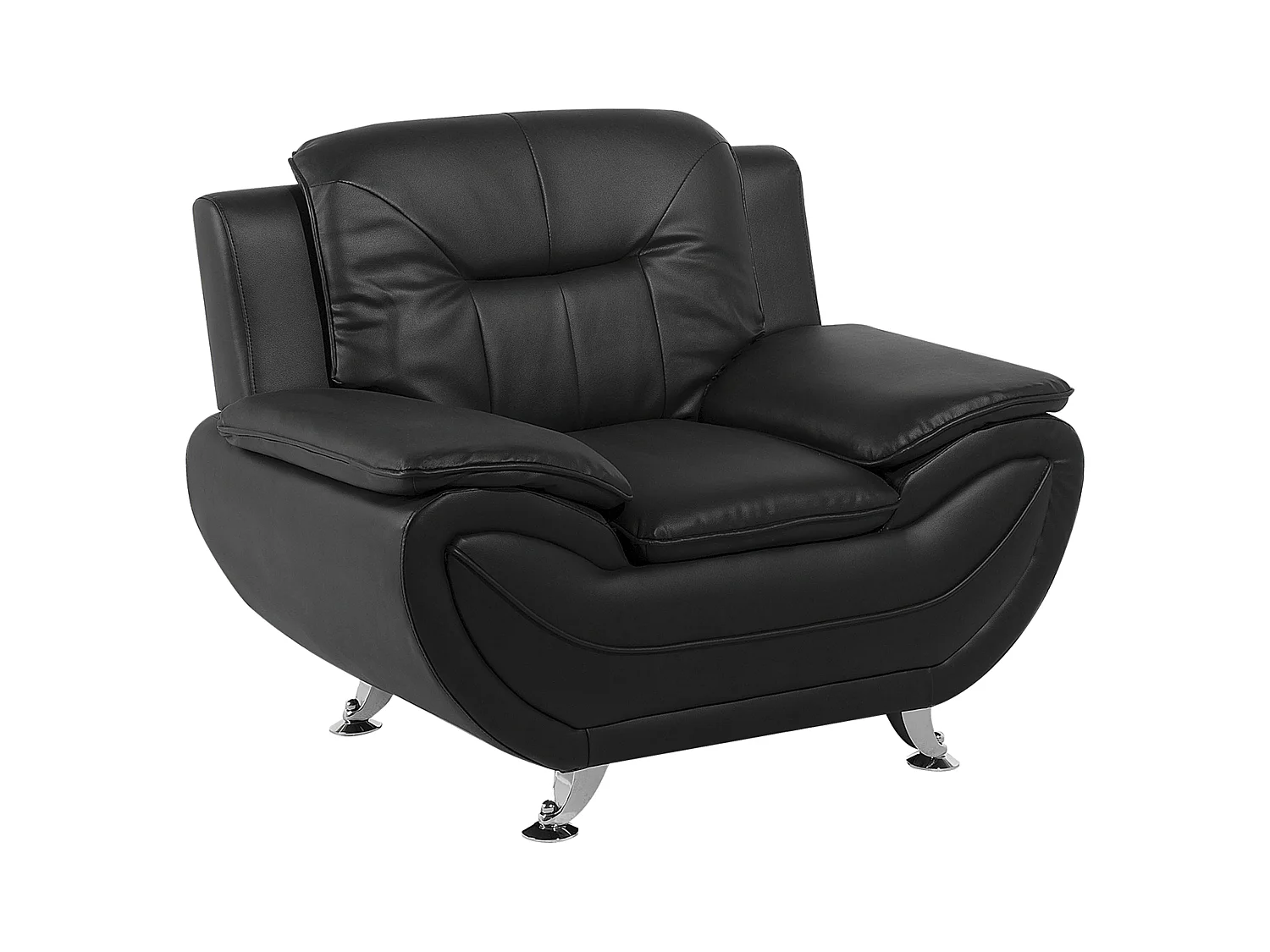 Fauteuil LEIRA Cuir PU Noir