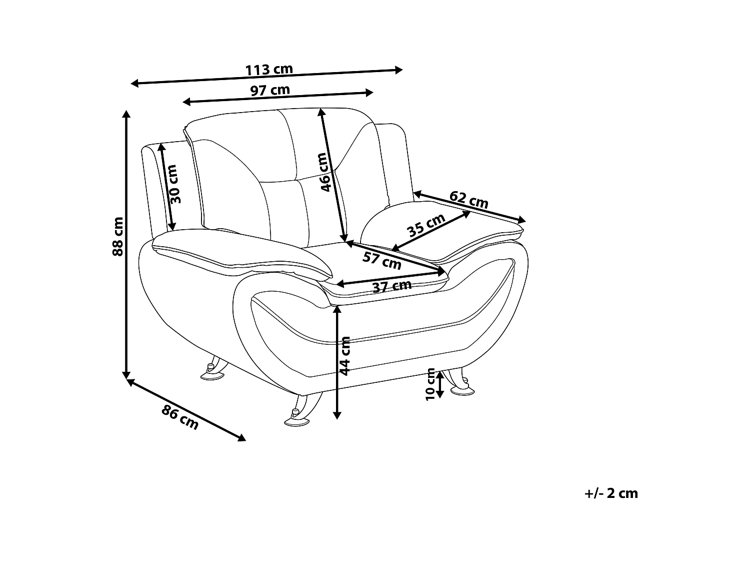 Fauteuil LEIRA Kunstleer Zwart
