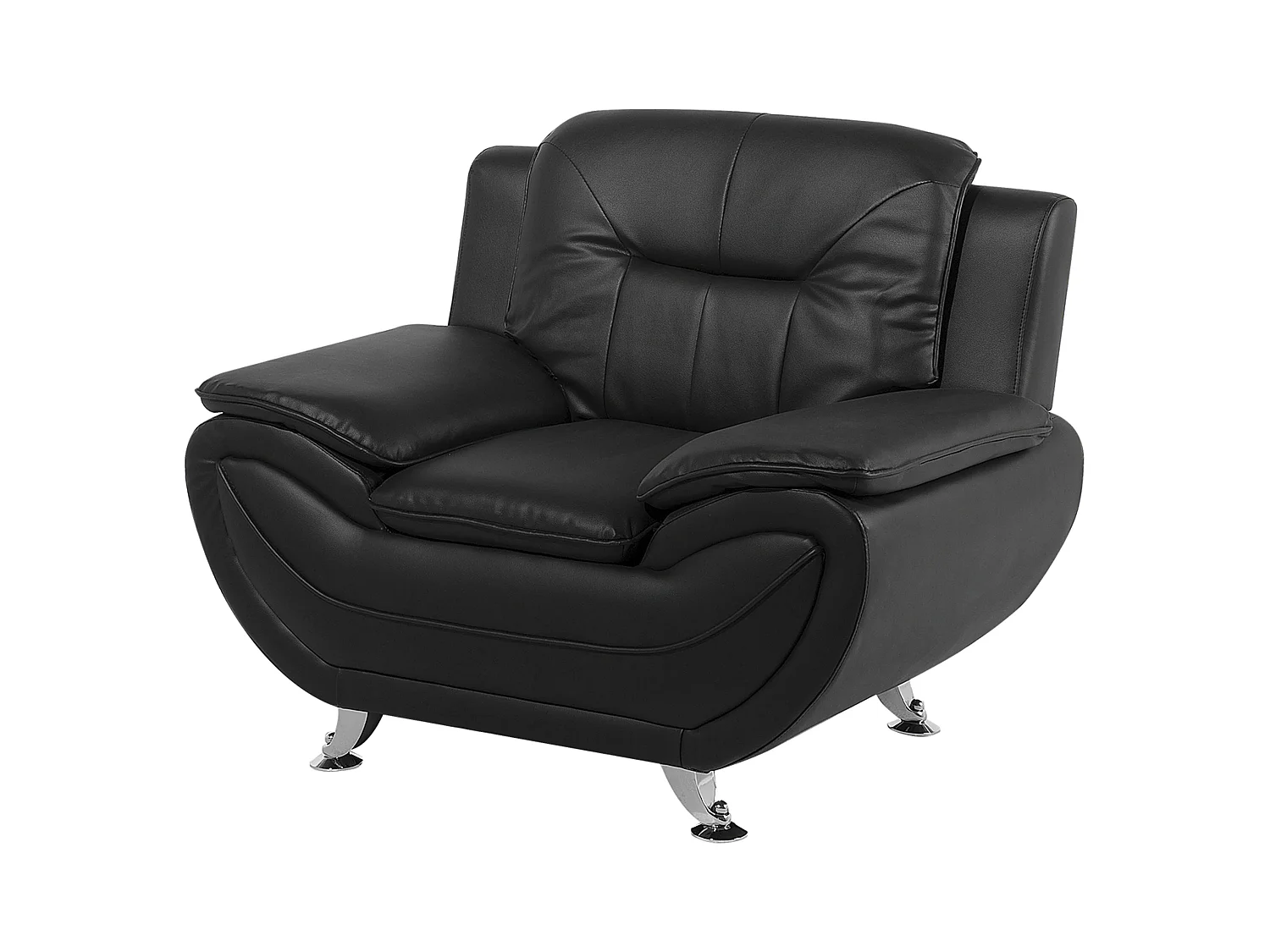 Fauteuil LEIRA Kunstleer Zwart