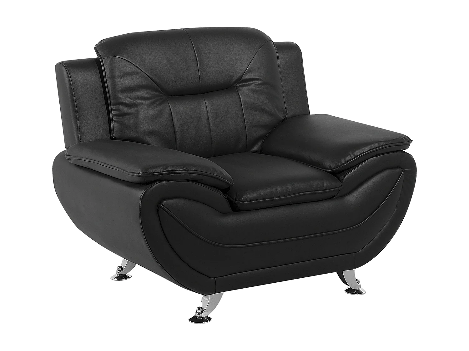 Fauteuil LEIRA Cuir PU Noir