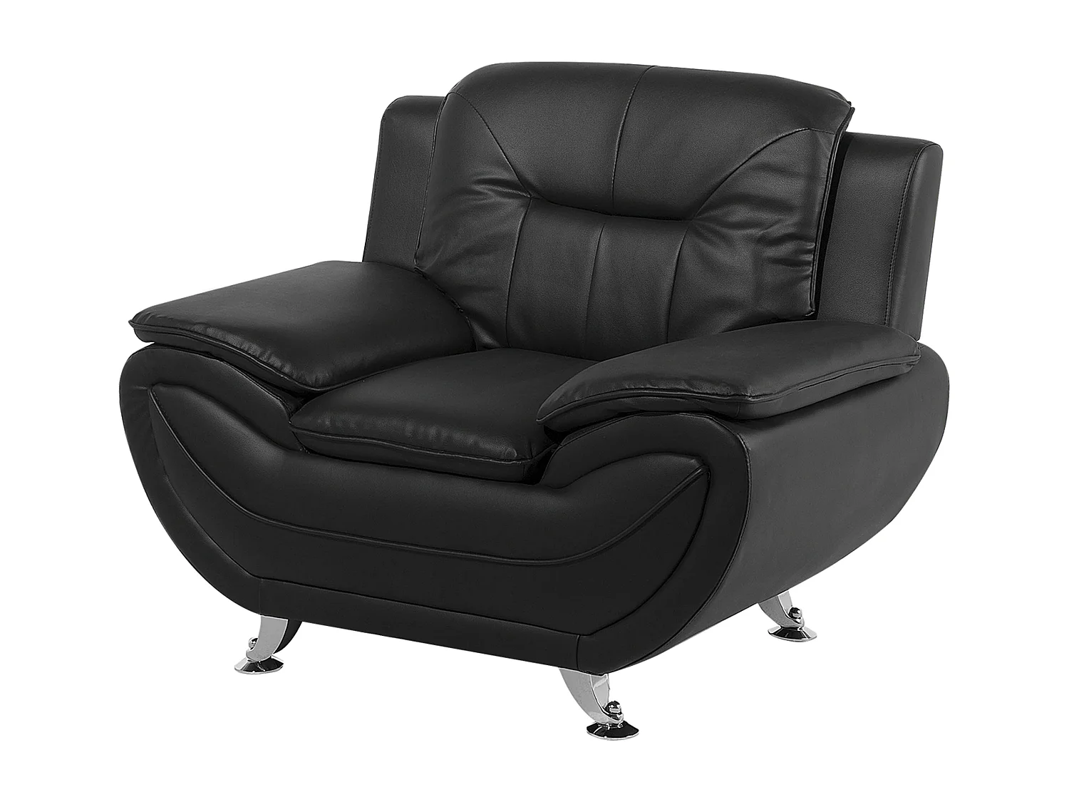 Fauteuil LEIRA Cuir PU Noir