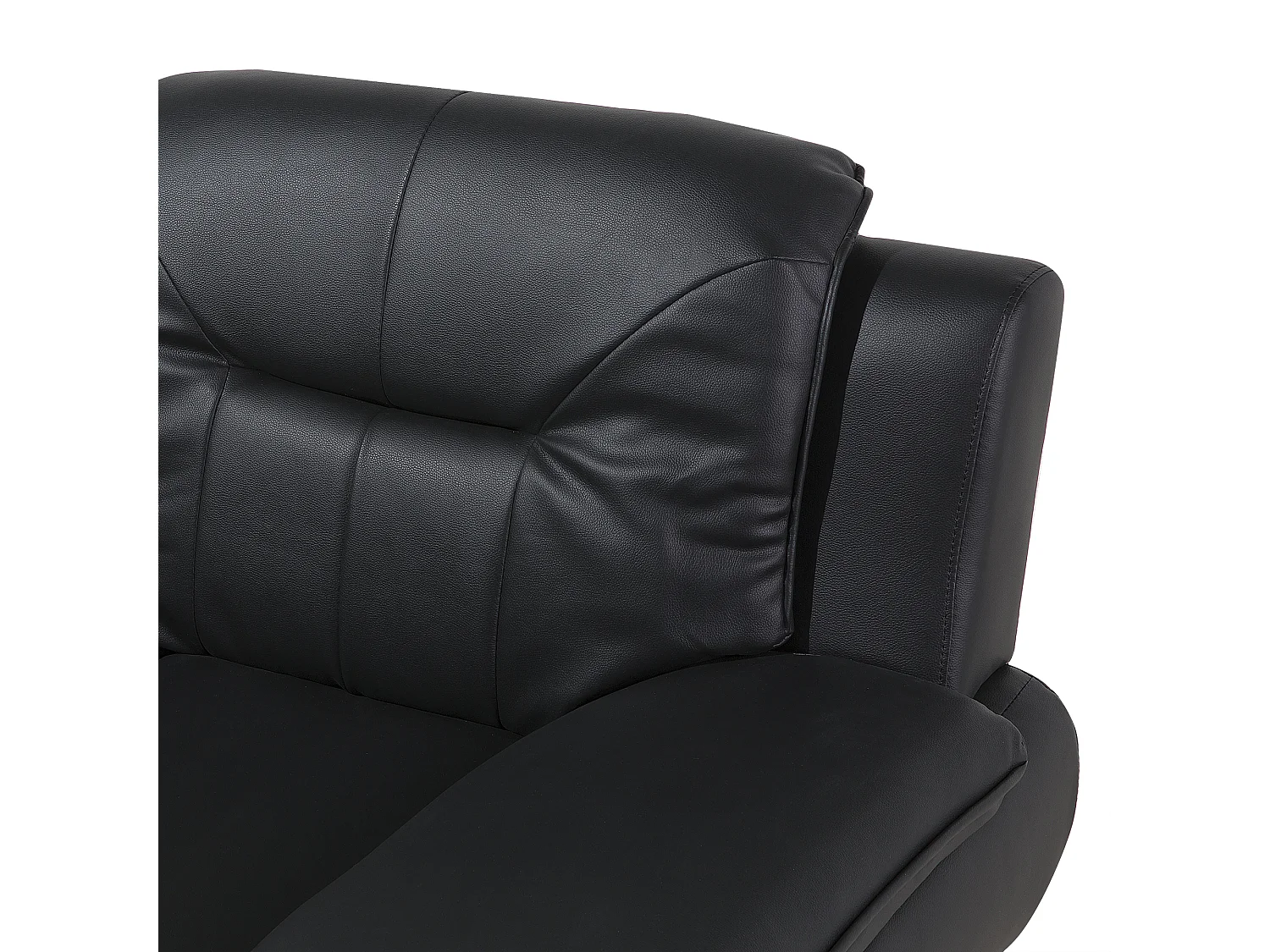 Fauteuil LEIRA Cuir PU Noir