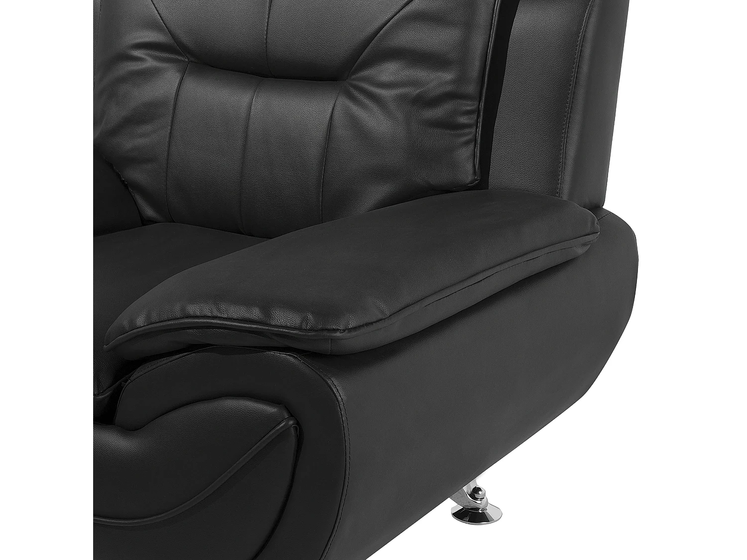 Fauteuil LEIRA Cuir PU Noir