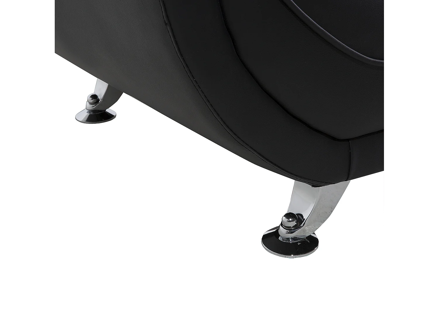 Fauteuil LEIRA Cuir PU Noir