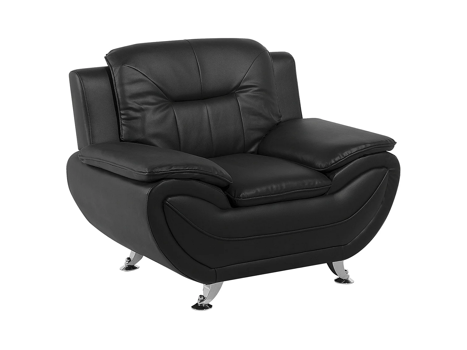 Fauteuil LEIRA Cuir PU Noir
