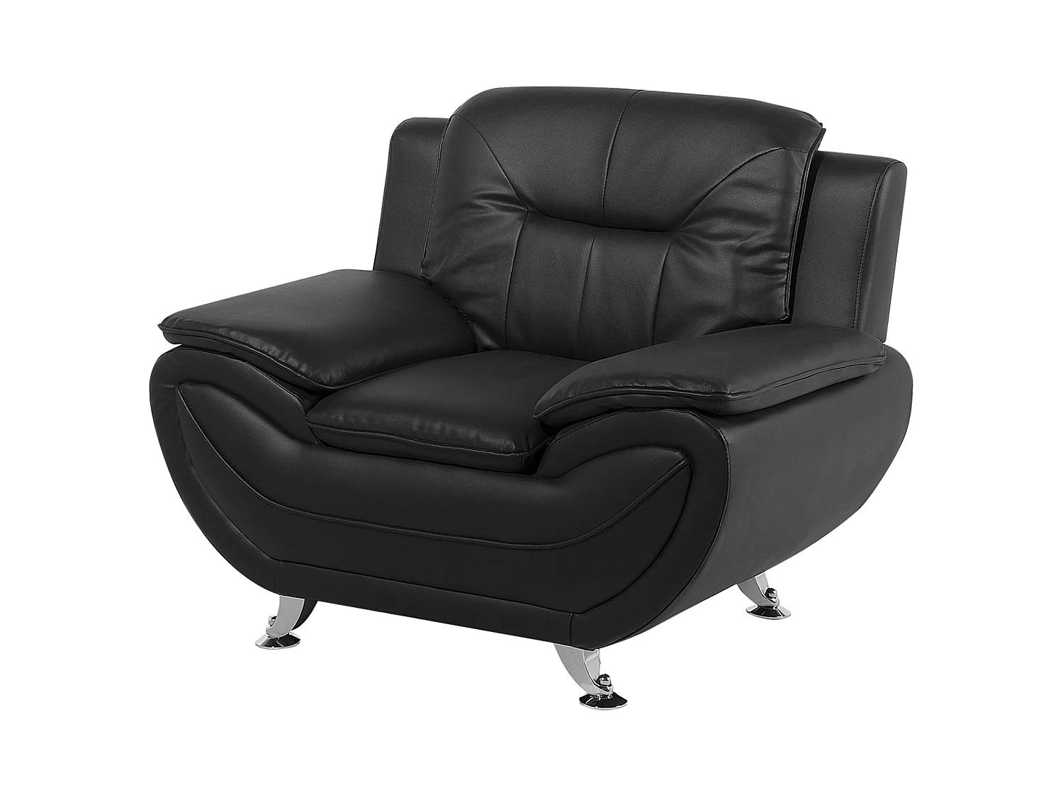 Fauteuil LEIRA Cuir PU Noir