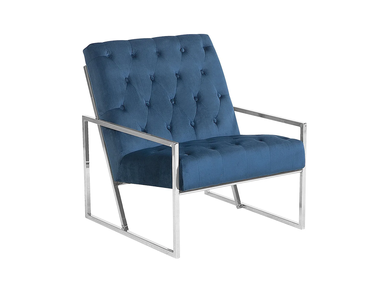 Fauteuil HARSTAD Velours Bleu foncé