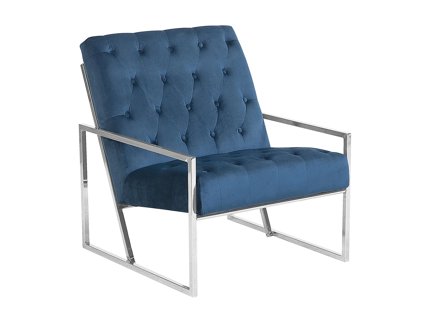 Fauteuil HARSTAD Velours Bleu foncé