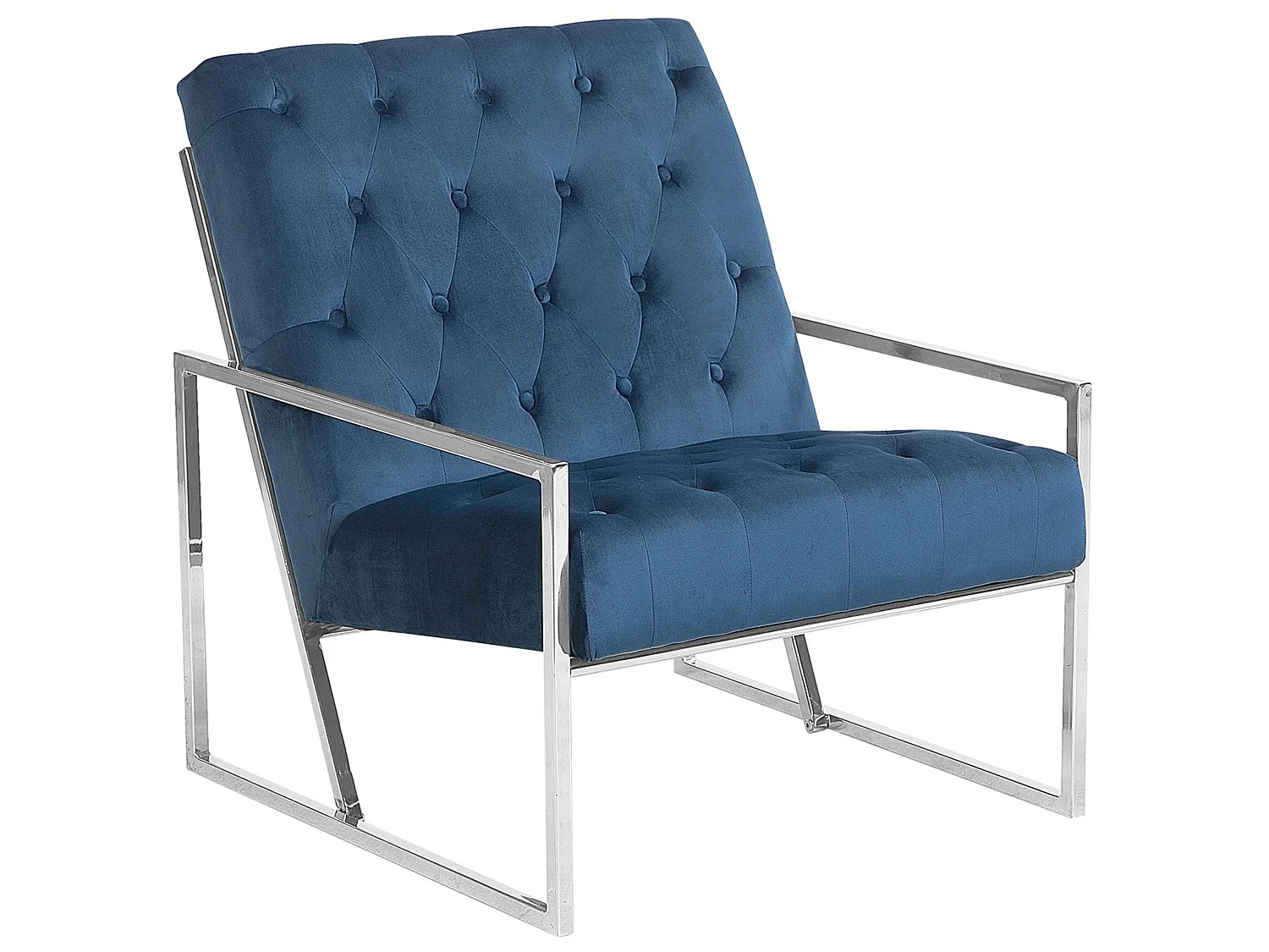 Fauteuil HARSTAD Velours Bleu foncé