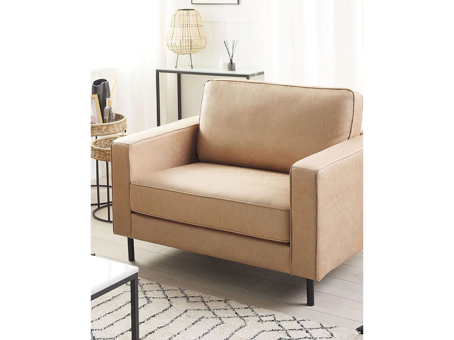 Fauteuil SAVALEN Kunstleer Beige