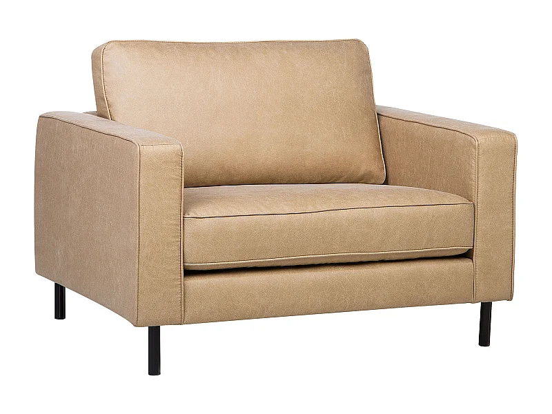 Fauteuil SAVALEN Cuir PU Beige