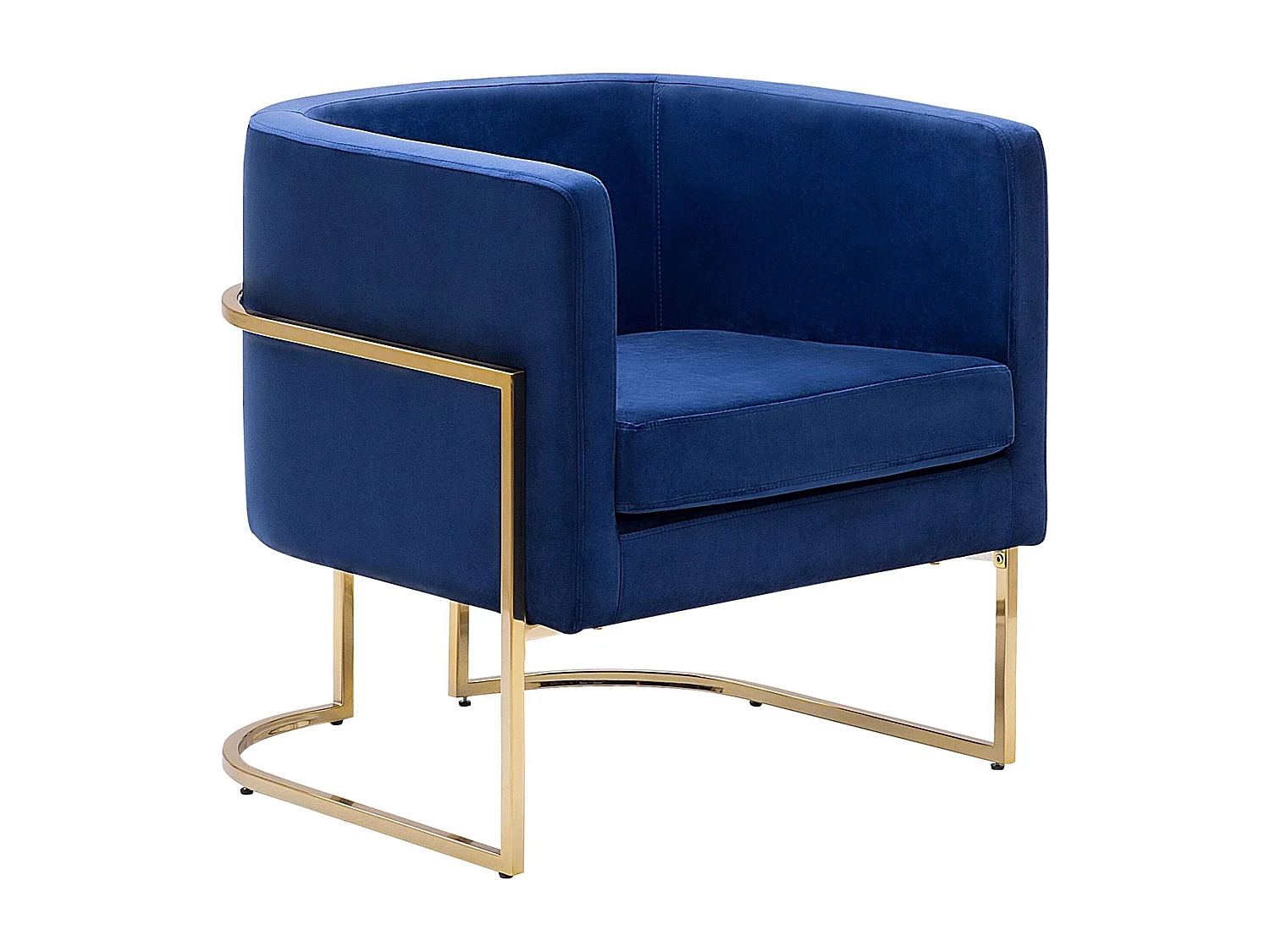 Fauteuil SIRKKA Fluweel Donkerblauw