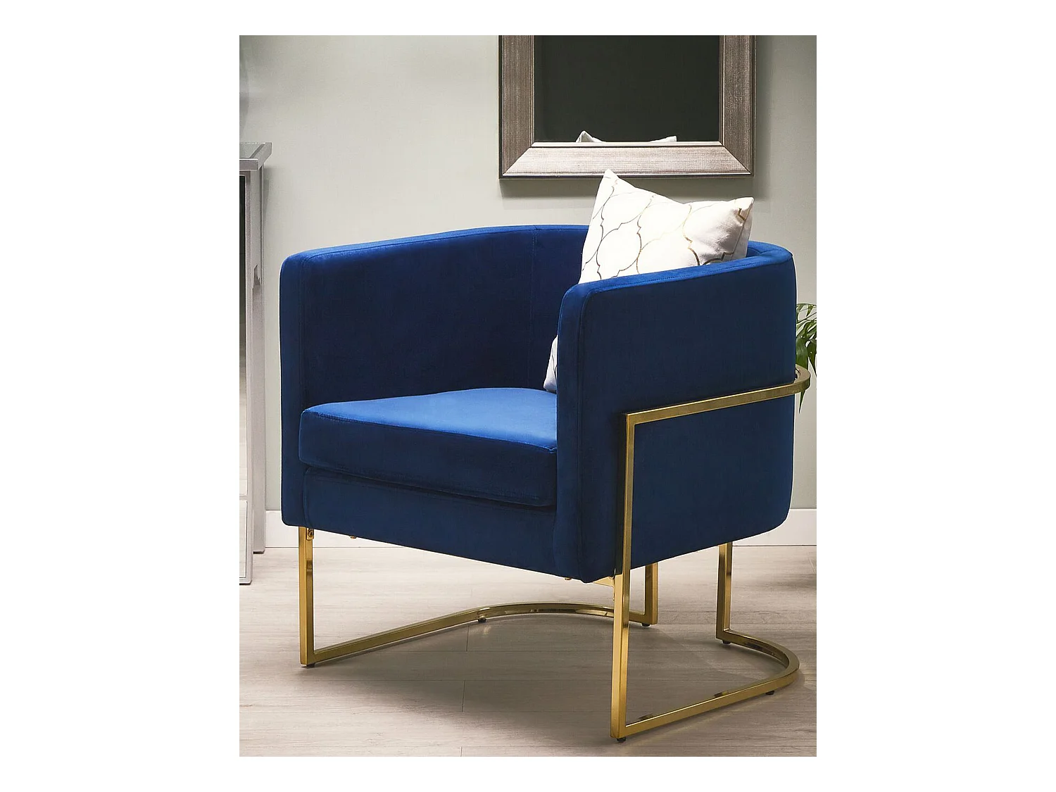 Sillón SIRKKA Terciopelo Azul oscuro