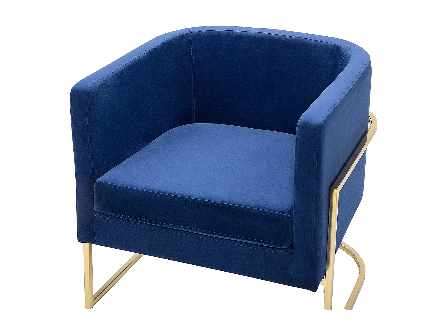 Fauteuil SIRKKA Fluweel Donkerblauw