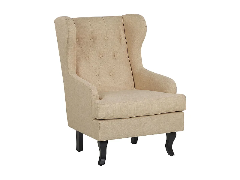 Poltrona Wingback ALTA Tessuto Beige
