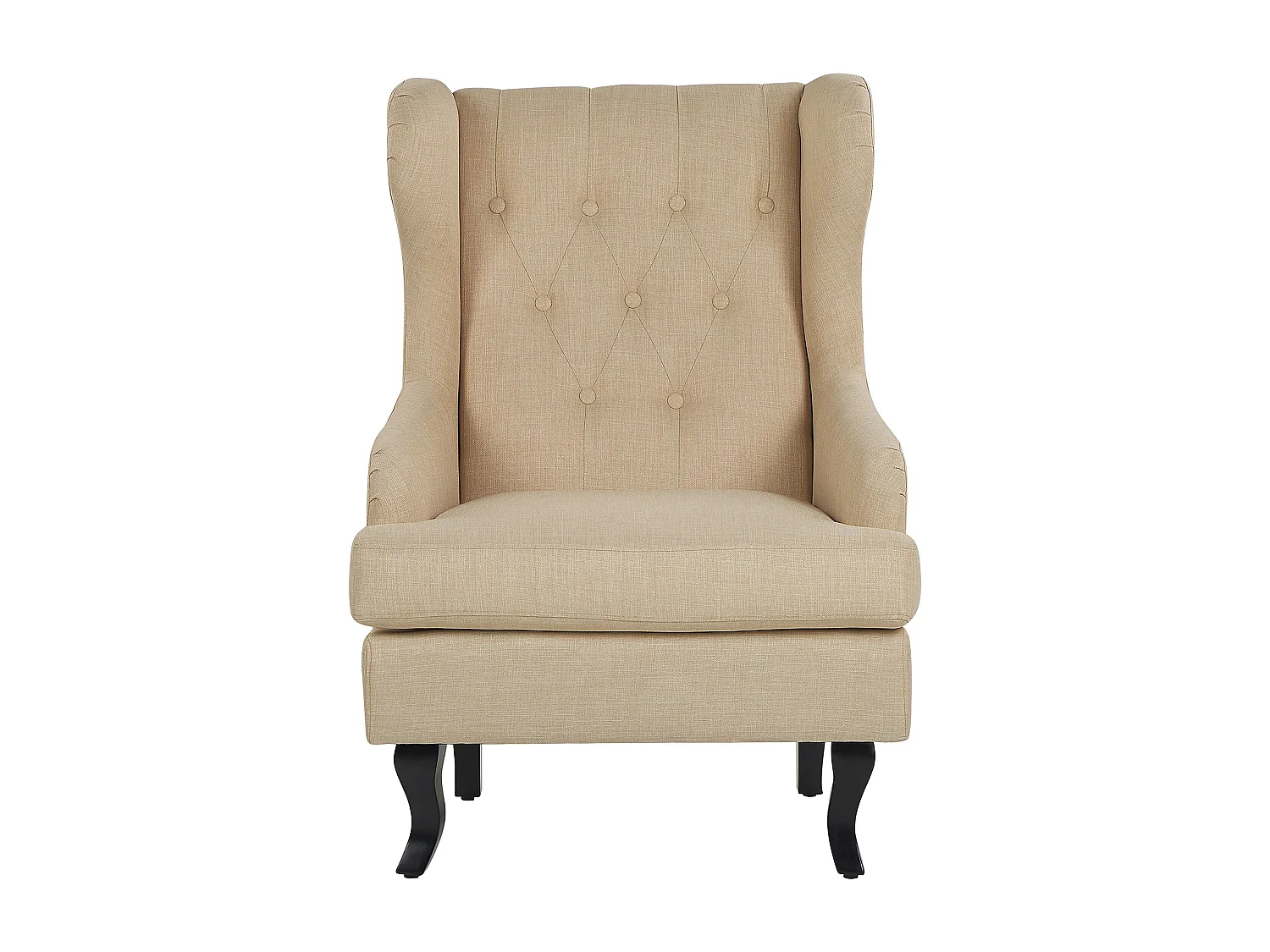 Poltrona Wingback ALTA Tessuto Beige