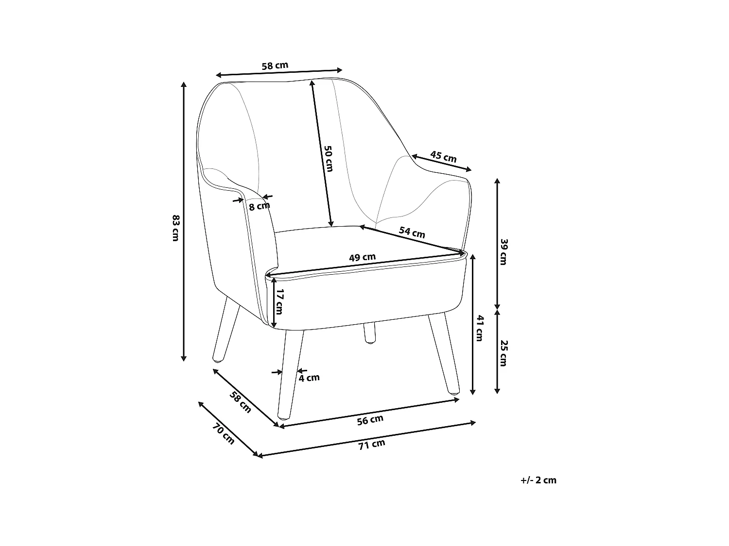 Fauteuil LOKEN Stof Blauwgroen
