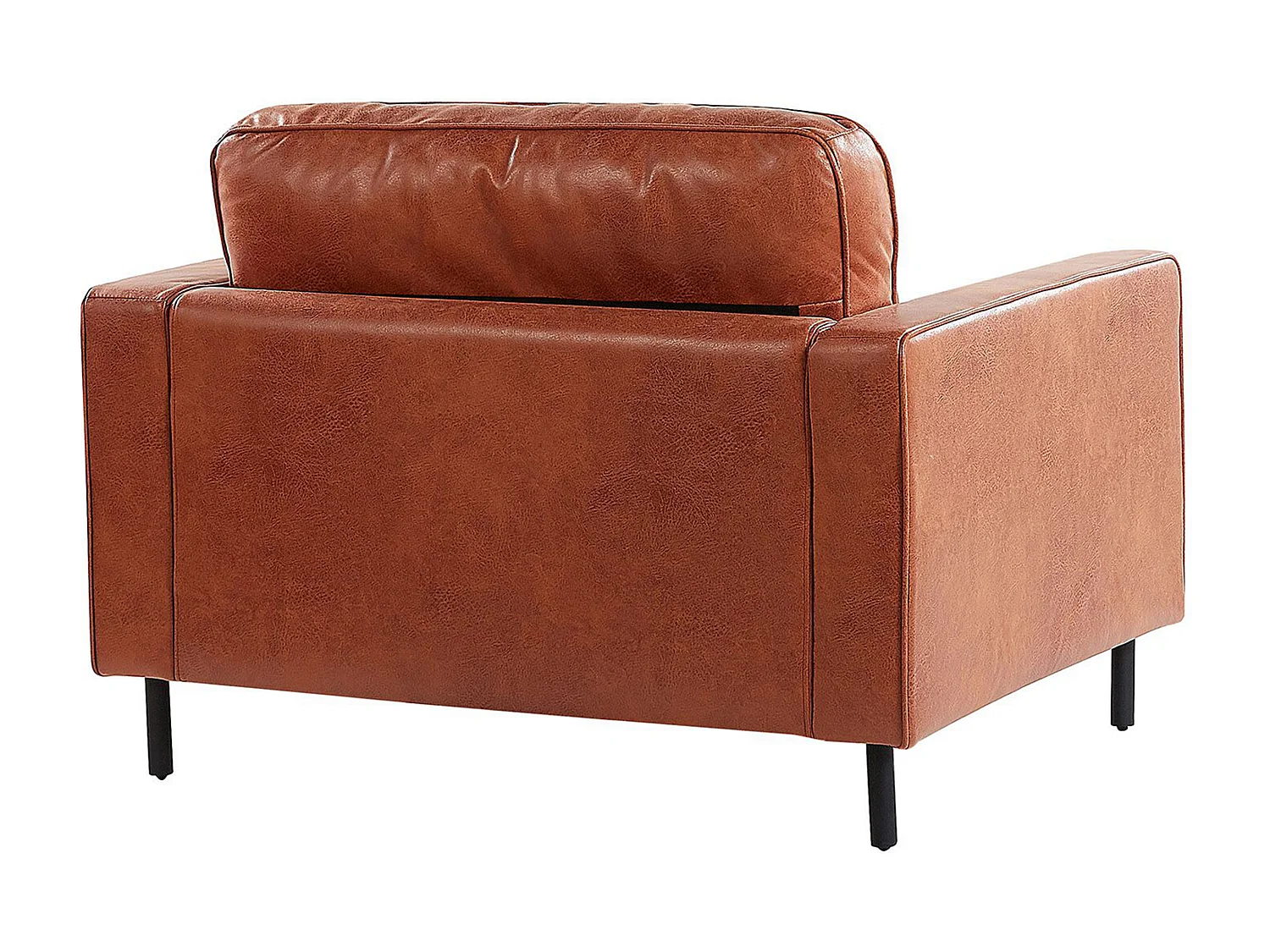 Fauteuil SAVALEN Cuir PU Marron doré