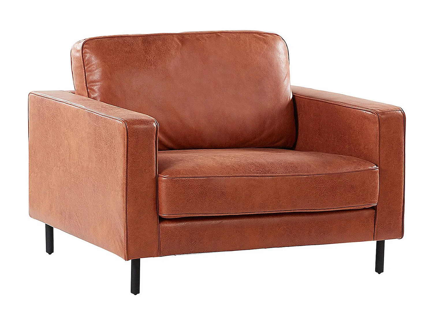 Fauteuil SAVALEN Kunstleer Goudbruin