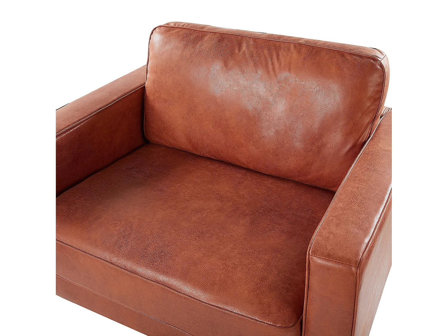 Sessel SAVALEN Kunstleder Goldbraun