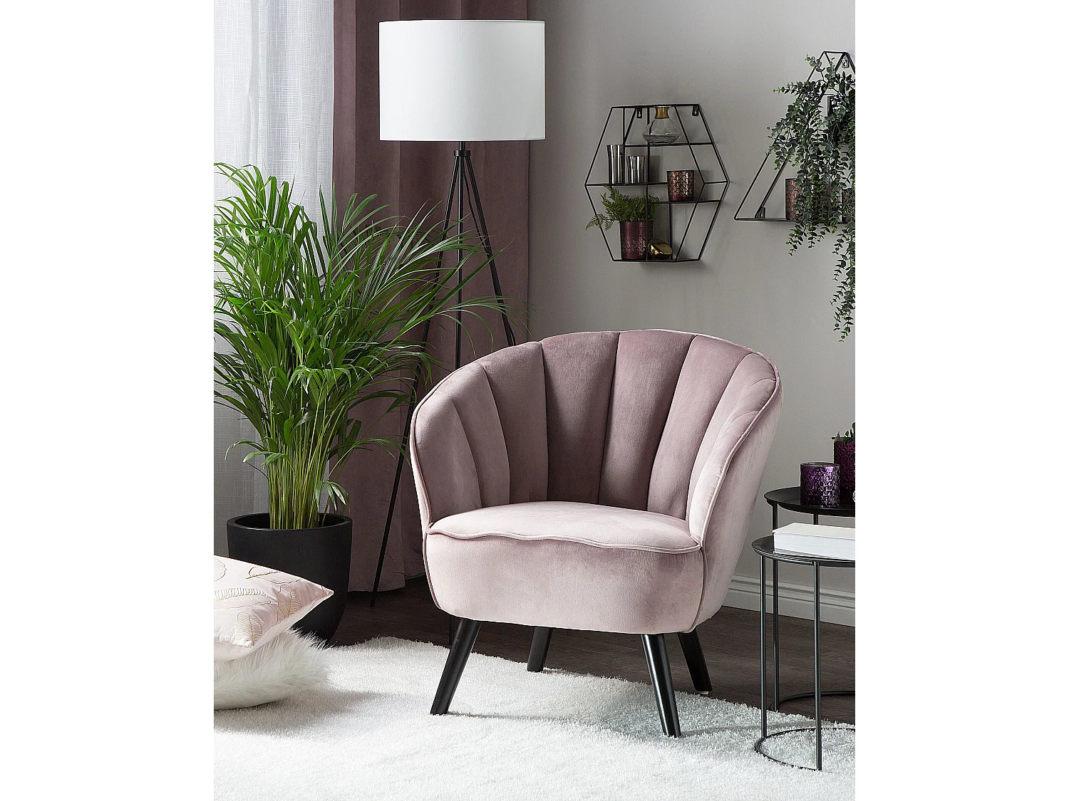 Fauteuil DALA Fluweel Roze