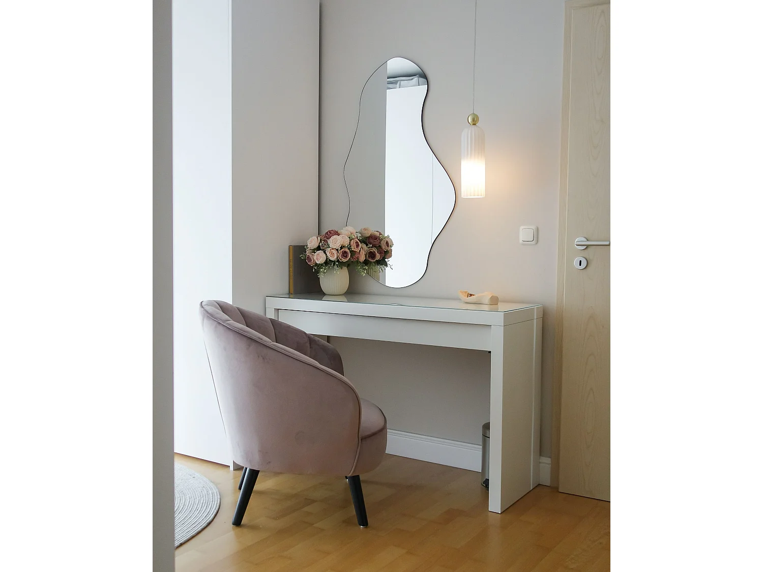 Fauteuil DALA Velours Rose