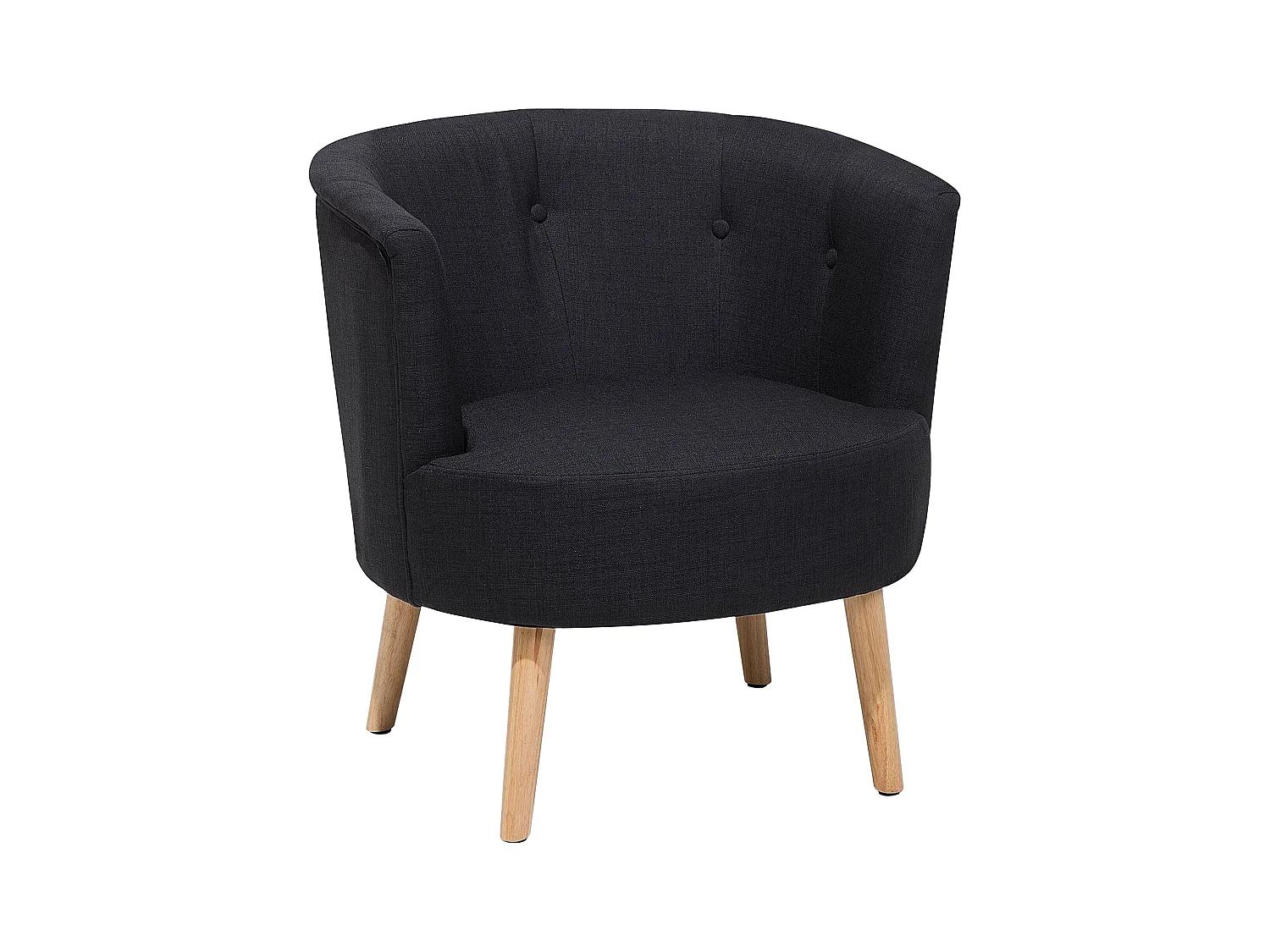 Fauteuil ODENZEN Stof Zwart