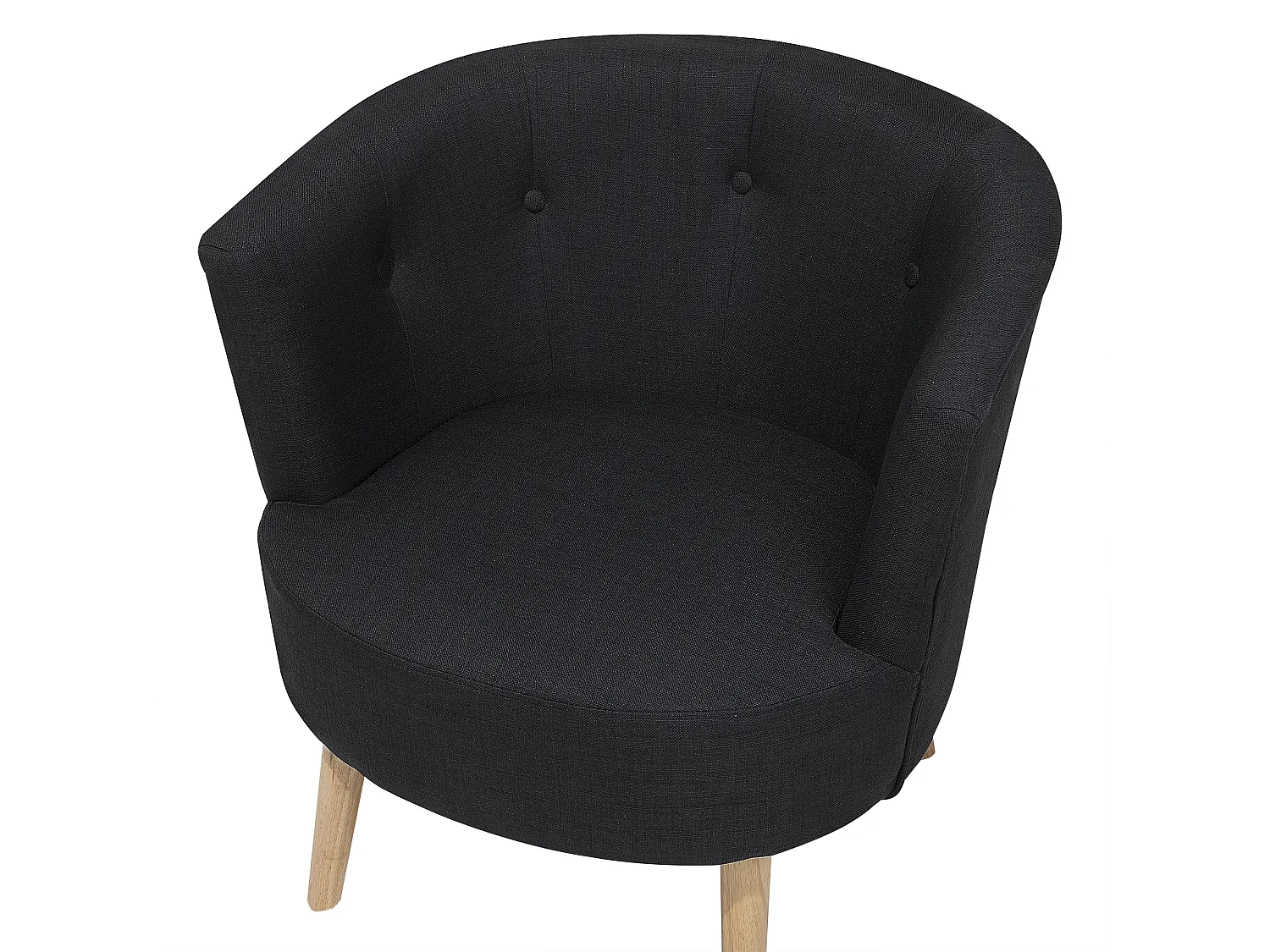 Fauteuil ODENZEN Stof Zwart